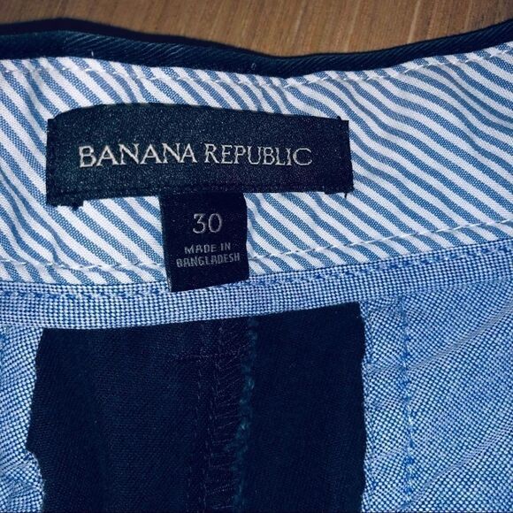 Men's Banana Republic Navy Blue Chino Shorts - Picture 4 of 6